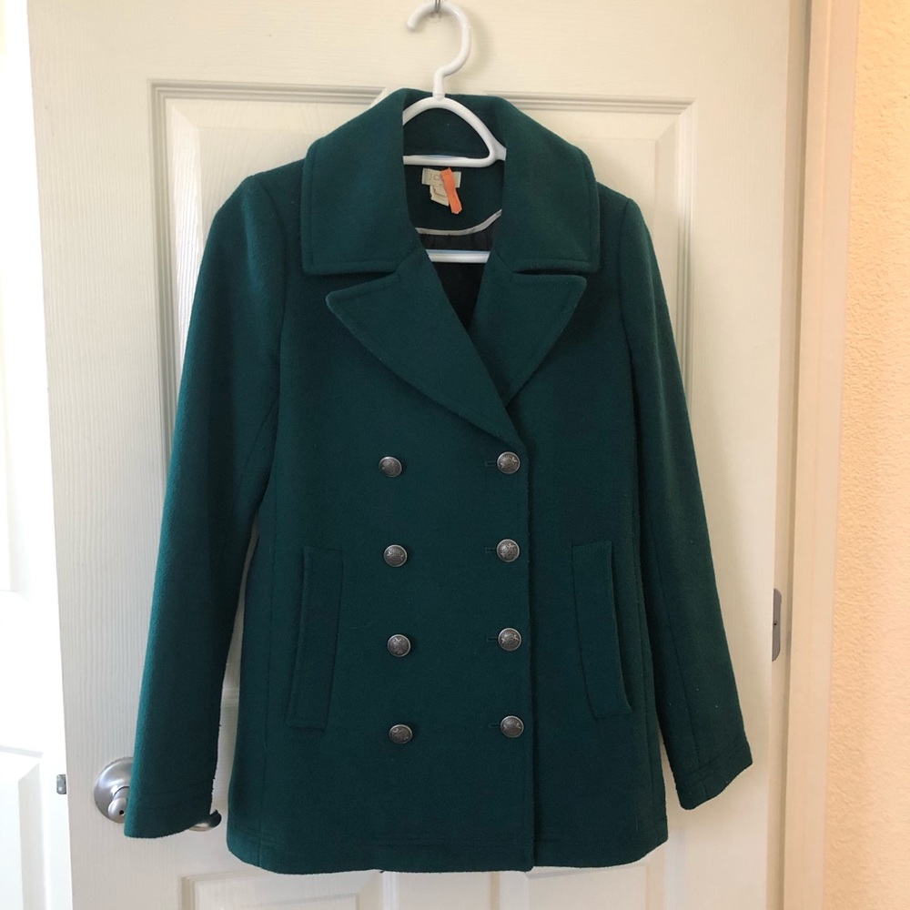 J Crew Factory Classic Peacoat Green